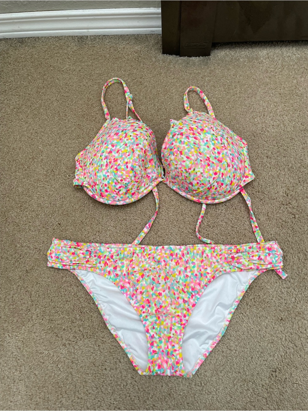 Women’s Multicolor Confetti Print Bikini Swim Set